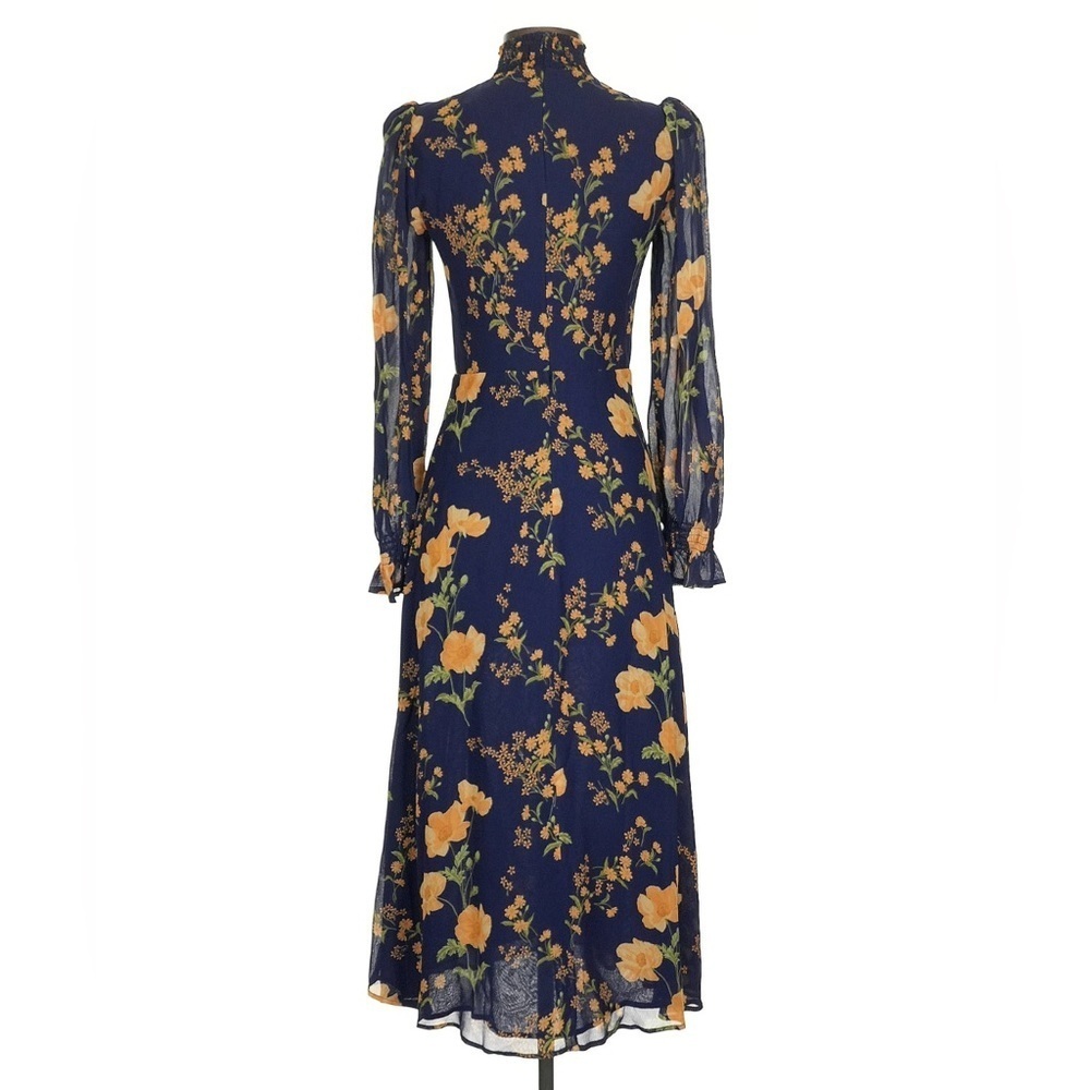 NWT Reformation Stevi Floral Mock Turtleneck Midi-Dress size 2 - Picture 6 of 13
